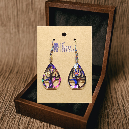 Burning Bush Acrylic Teardrop Earring