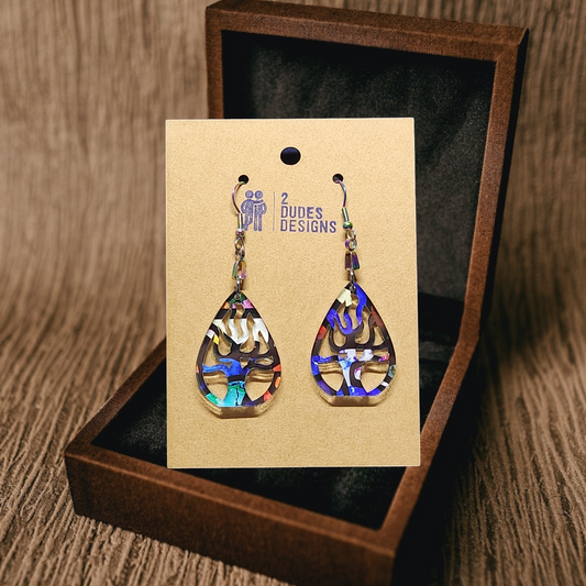 Burning Bush Acrylic Teardrop Earring