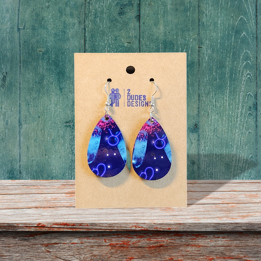 Constellation Boho Sublimated Teardrop Earrings