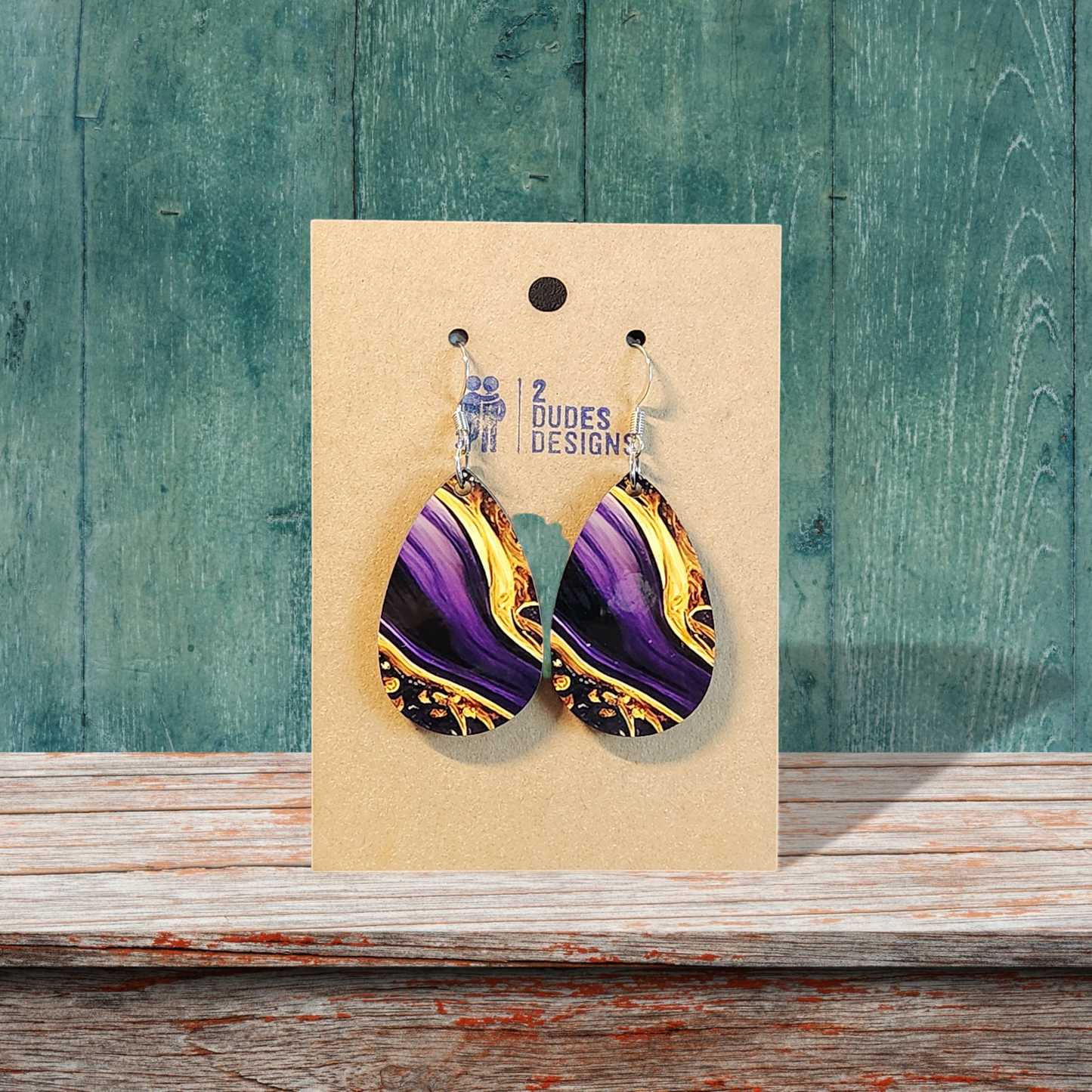 Purple and Yellow Earrings