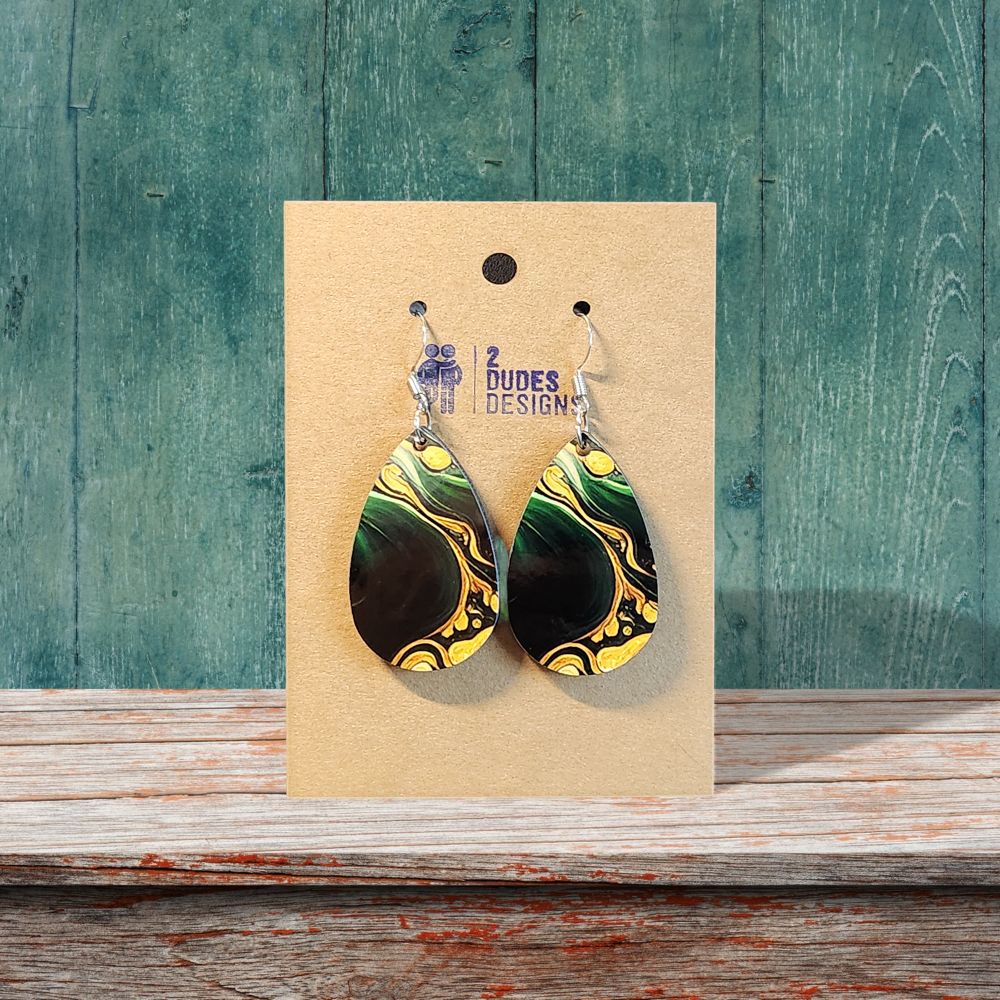 Green and Yellow Earrings