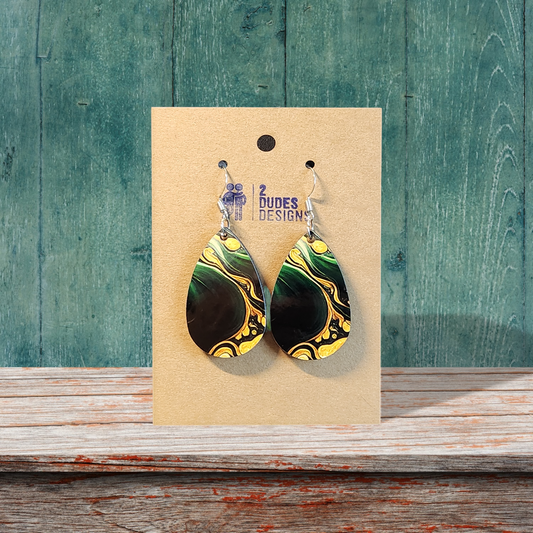 Green and Yellow Earrings