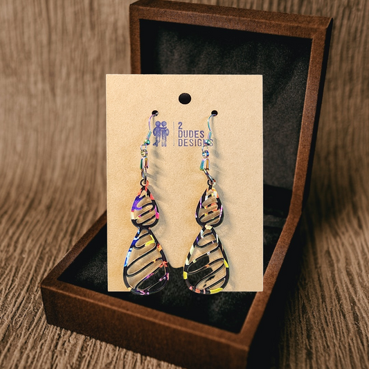 Double Helix Acrylic Dangle Earrings