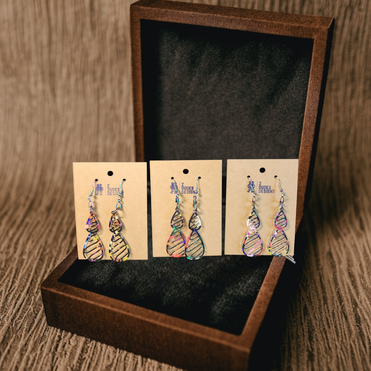 Double Helix Acrylic Dangle Earrings