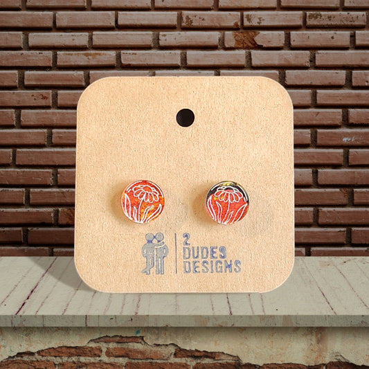 Multi-Color Acrylic Stud Flower Earring