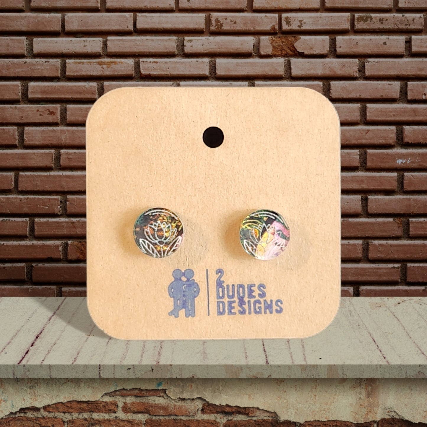 Multi-Color Acrylic Stud Flower Earring