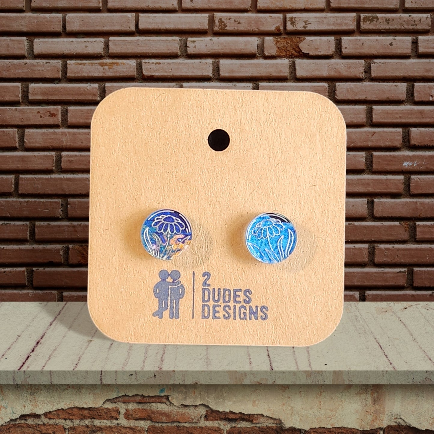 Multi-Color Acrylic Stud Flower Earring