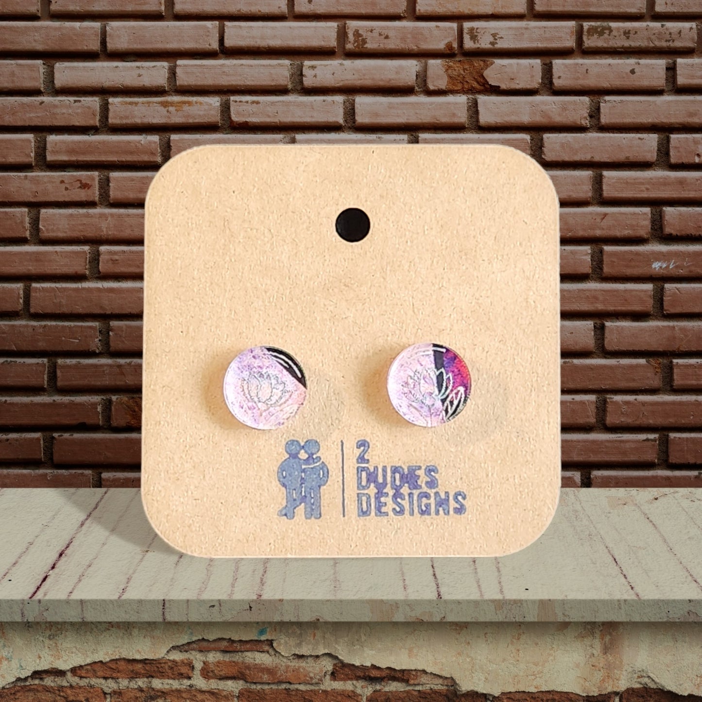 Multi-Color Acrylic Stud Flower Earring