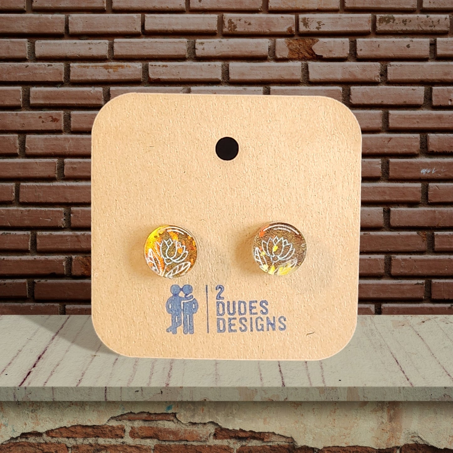 Multi-Color Acrylic Stud Flower Earring