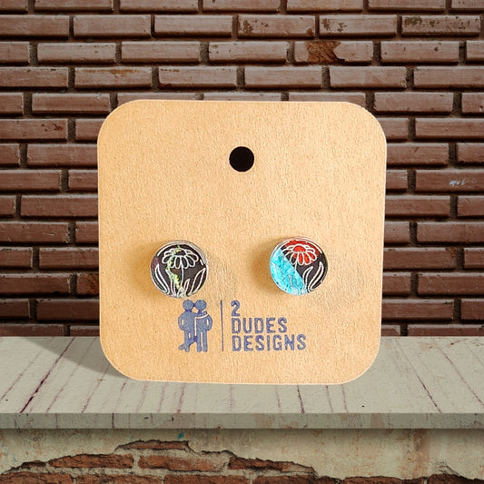 Multi-Color Acrylic Stud Flower Earring