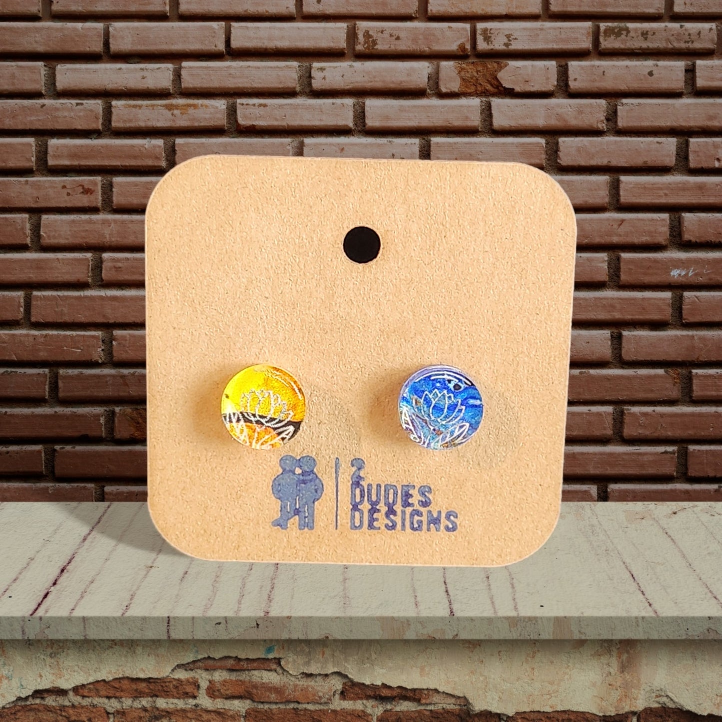 Multi-Color Acrylic Stud Flower Earring