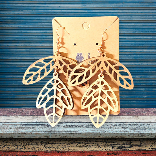 Elven Wings Birch Laser Cut Earrings