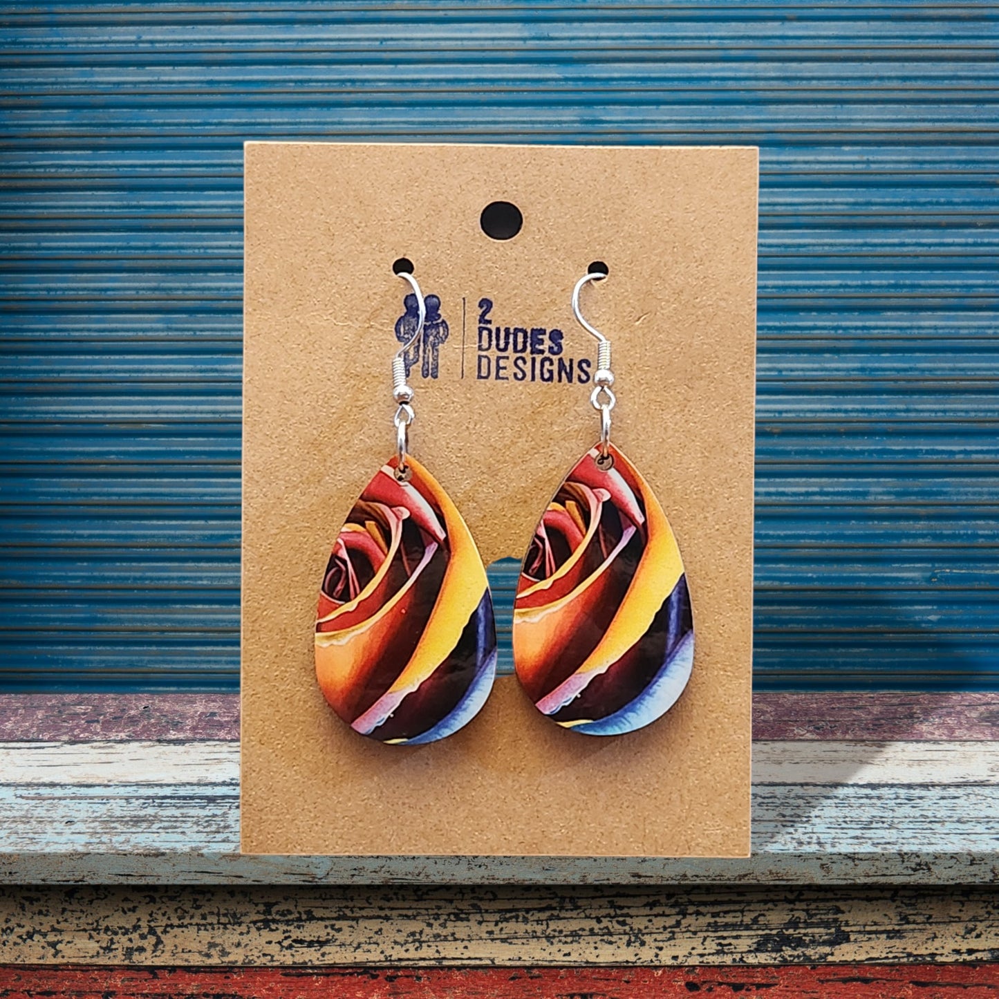 Partial Rose Earrings