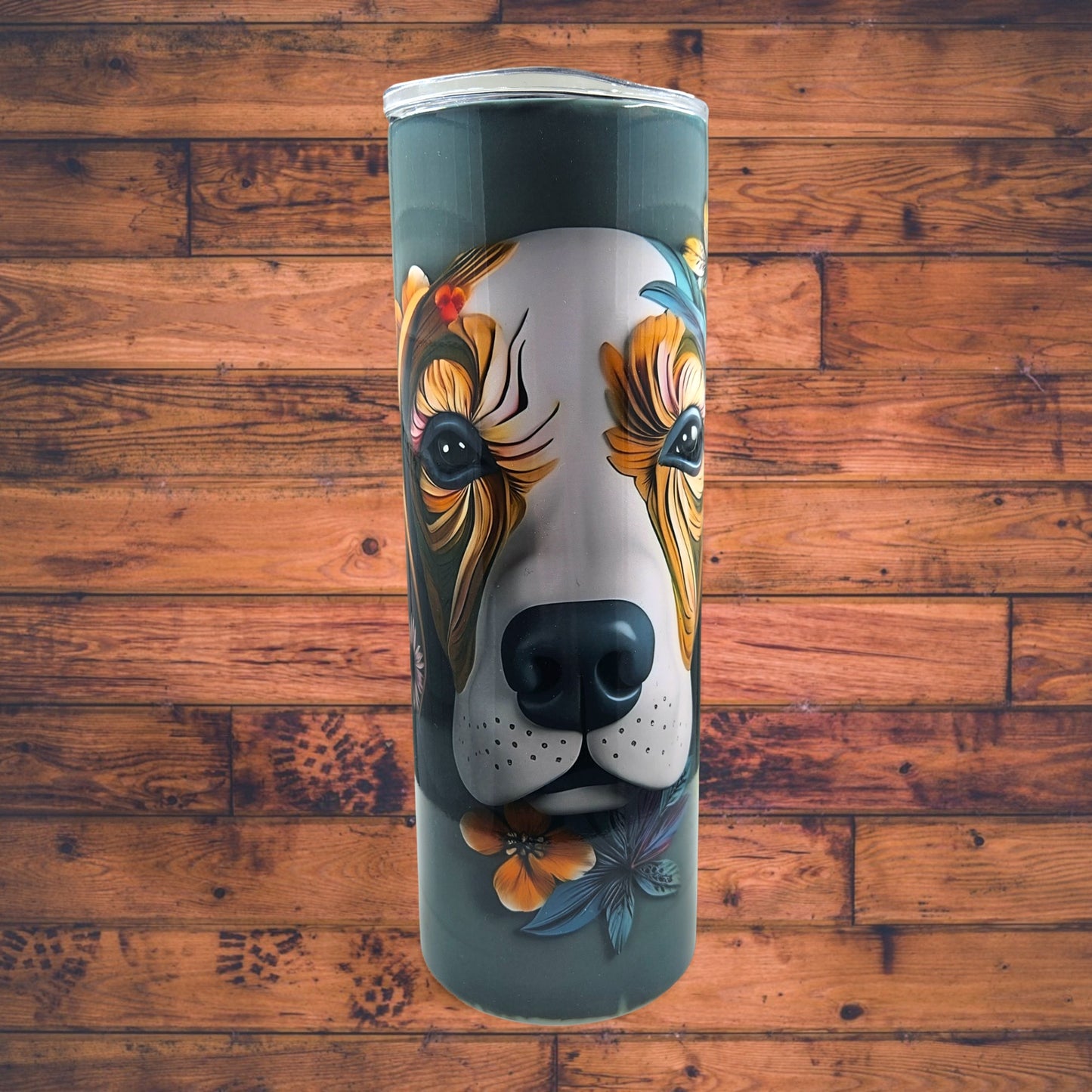 Dog with Blue Nose, 20 Oz. Stainless-Steel Hot/Cold Tumbler