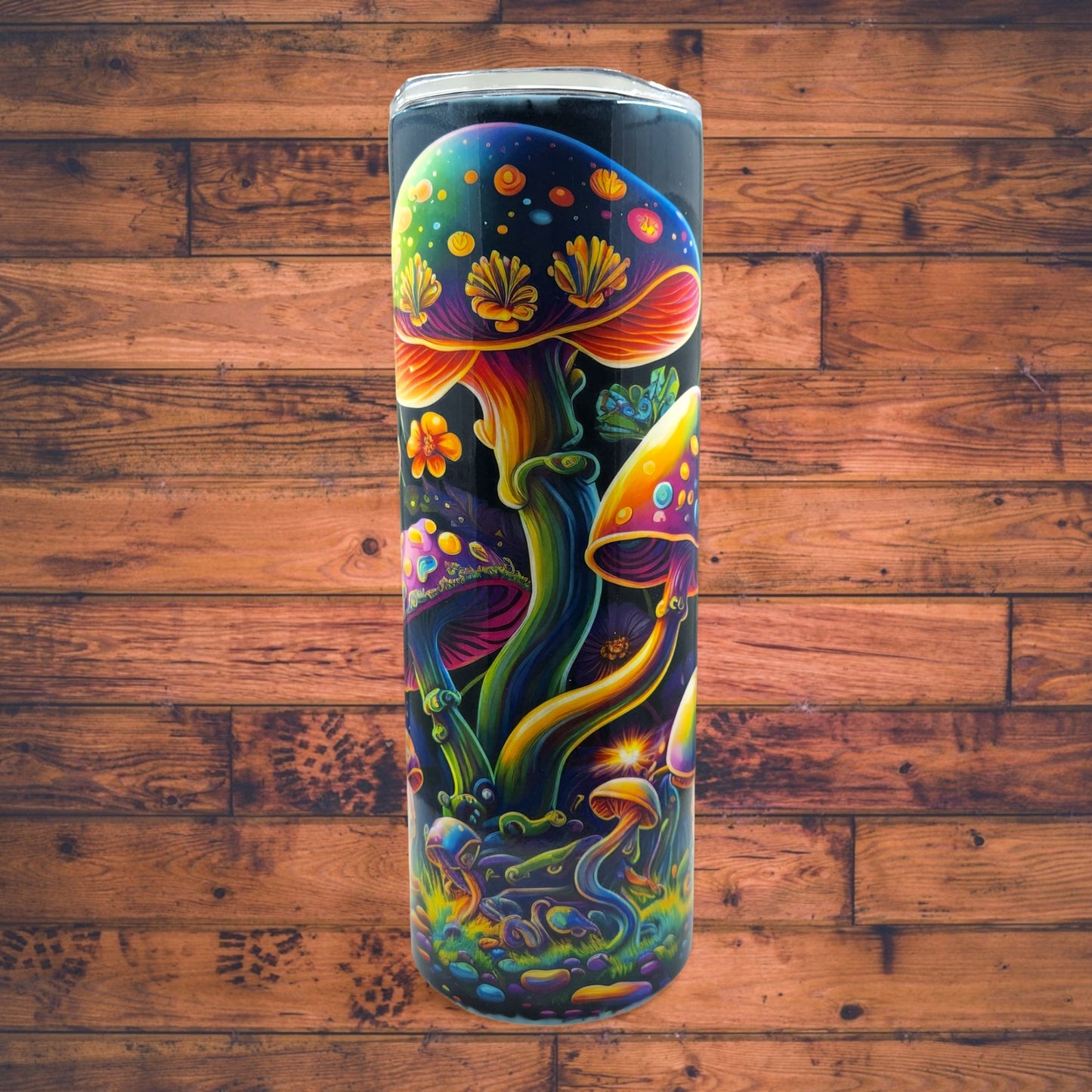 Colorful Mushrooms 20 Oz. Stainless-Steel Tumbler