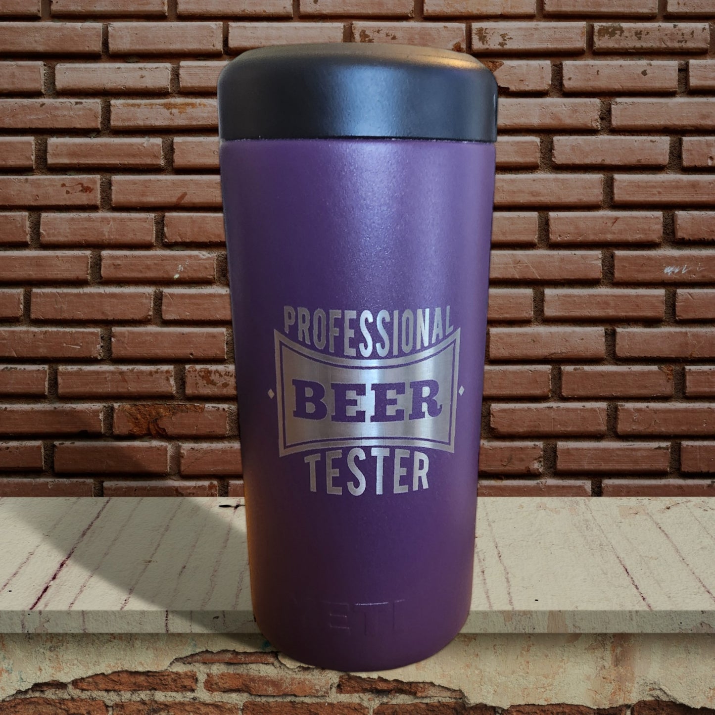 "Professional Beer Tester" Purple 16 Oz Yeti (TM) Beer Tumbler