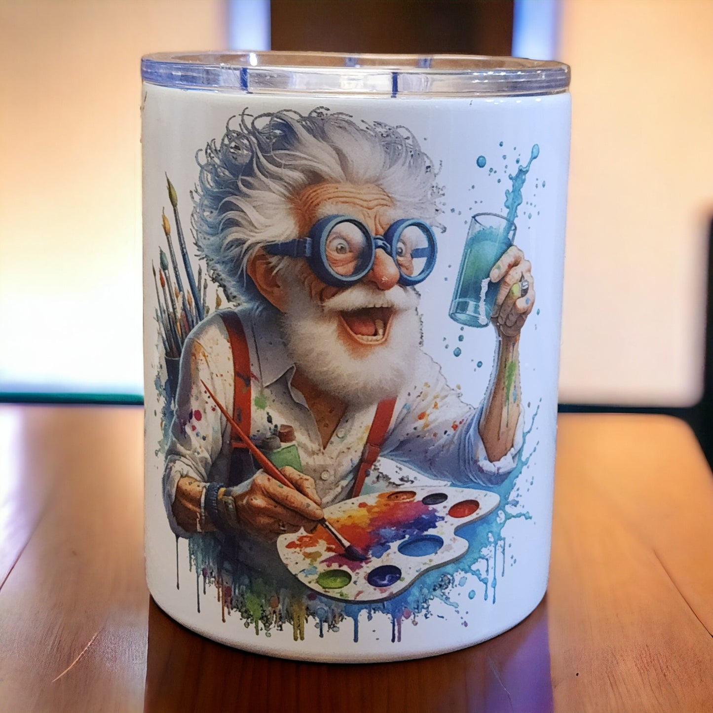 Fun Mug, Joyful Painting Man, Stainless Steel