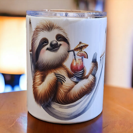 Fun Mug, Sangria Drinking Sloth, Stainless-Steel