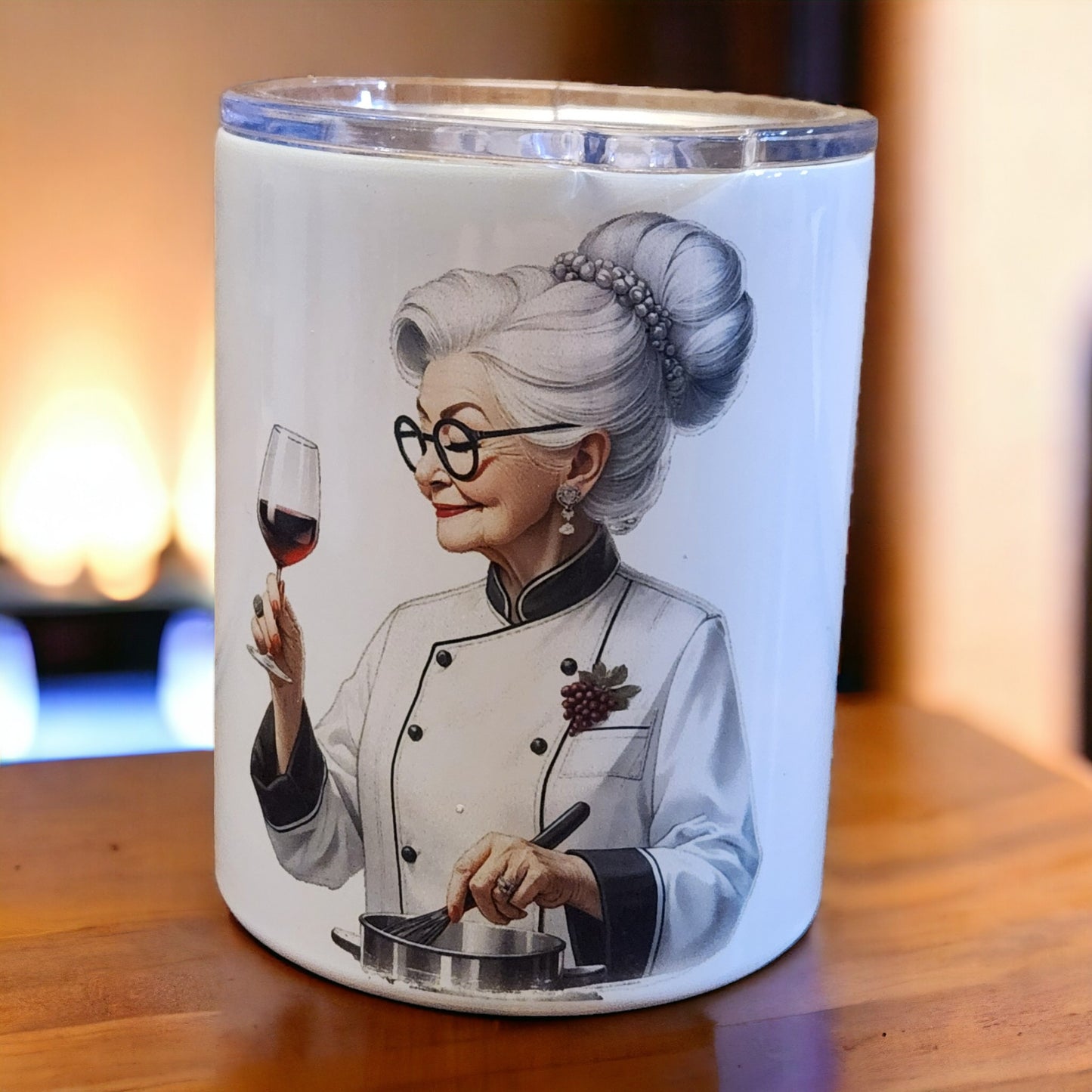 Fun Mug, Happy Chef Grandma, Stainless Steel