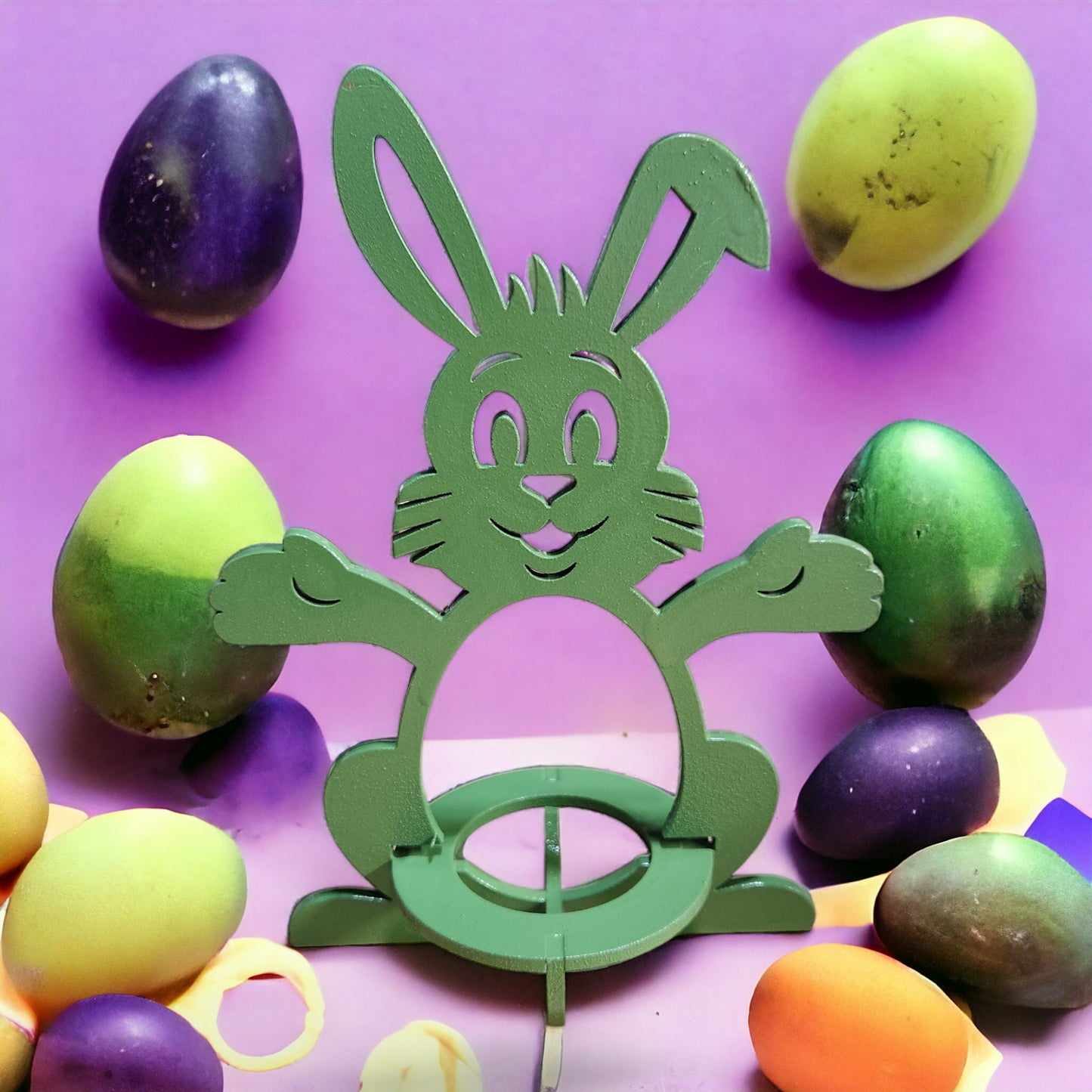 Easter Bunny Egg Holder, Dark Green