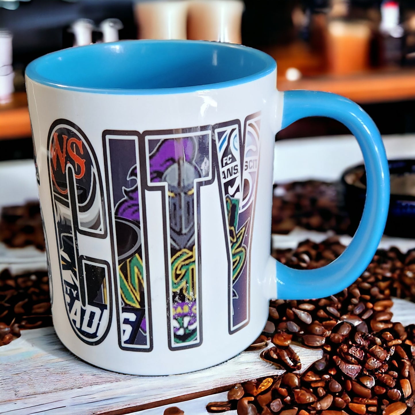 KC Sports Ceramic Coffee Mug - Light Blue