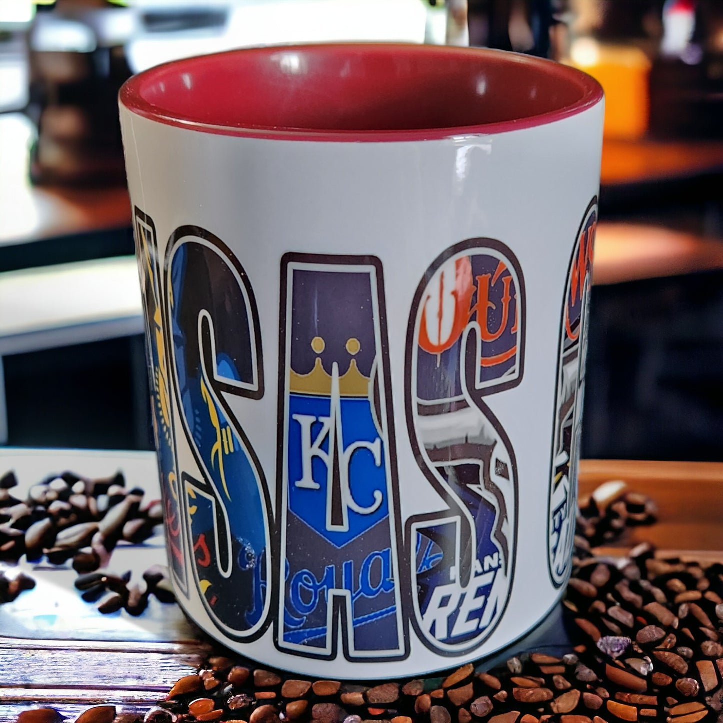 KC Sports Ceramic Coffee Mug - Burgundy