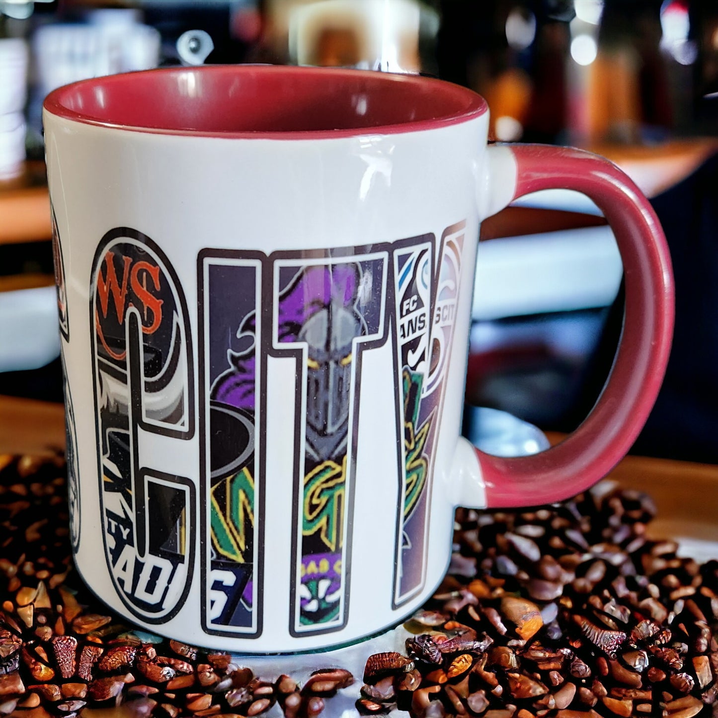 KC Sports Ceramic Coffee Mug - Burgundy