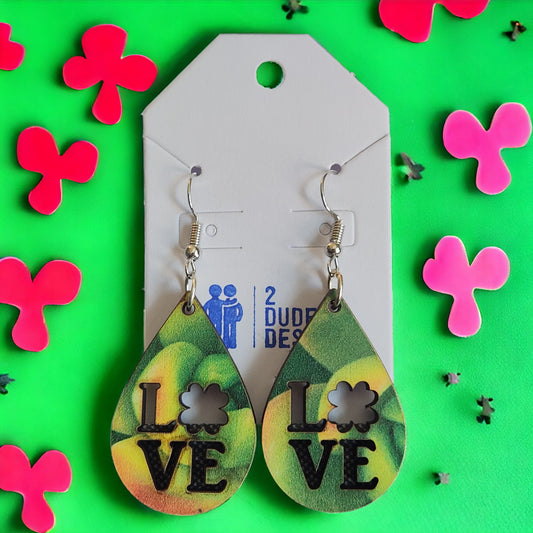 St. Patrick's Love Dangle Earrings