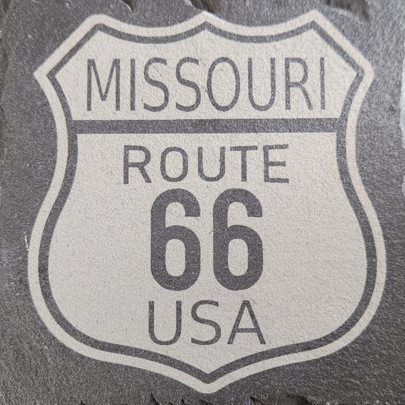 Slate Coaster "Route 66"