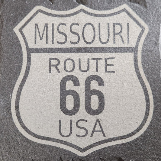 Slate Coaster "Route 66"