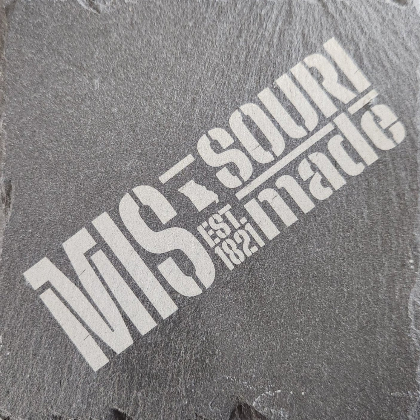 Slate Coaster "Missouri Made 1861"