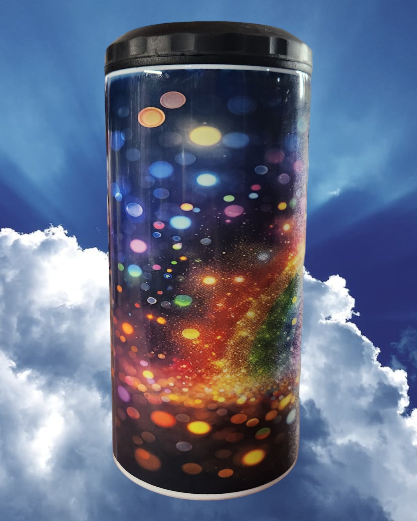 Mother's Day Can Coaster - "Best Mom Ever Rainbow Lights"