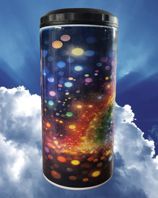 Mother's Day Can Coaster - "Best Mom Ever Rainbow Lights"