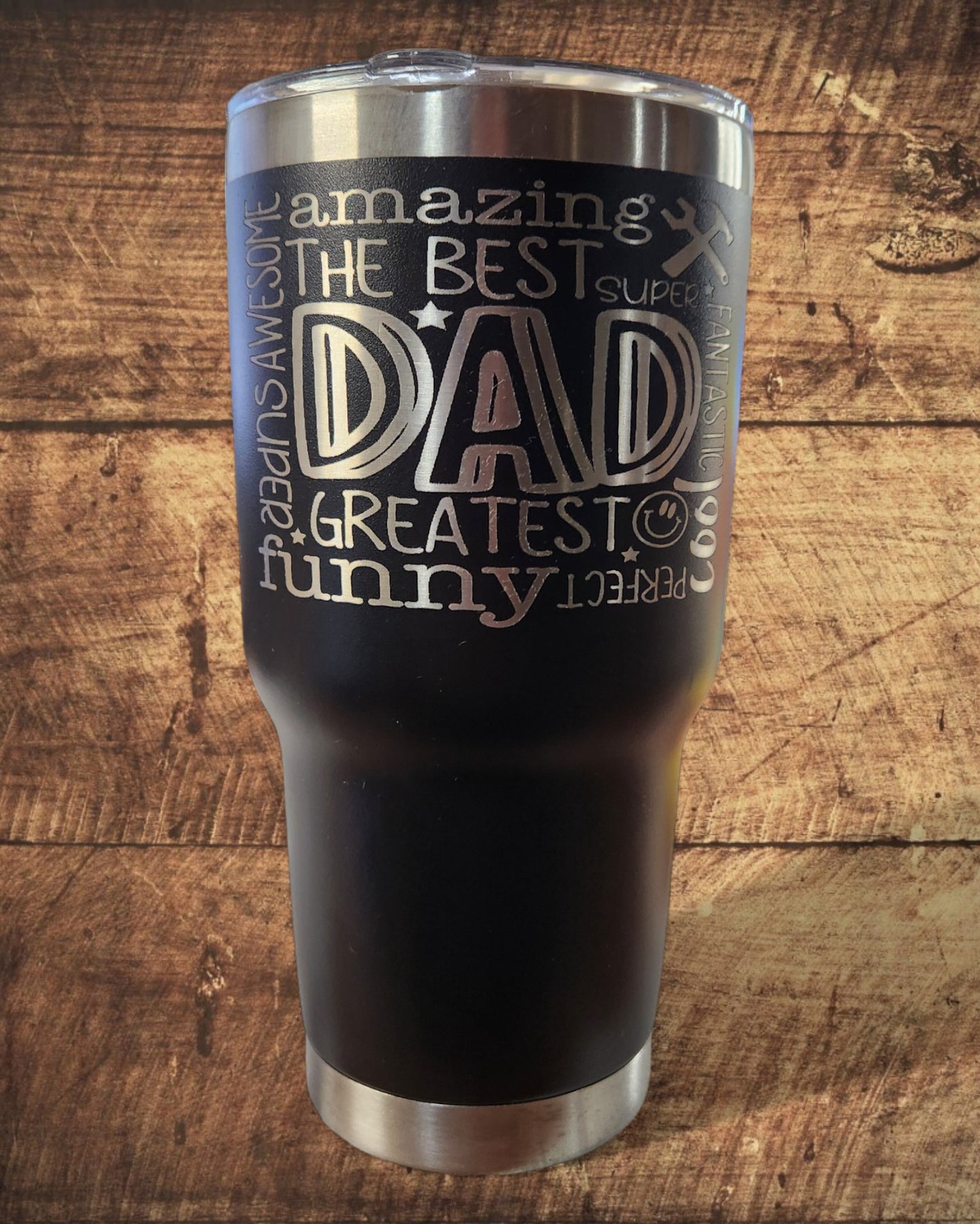 Black Father's Day Tumber - "Best Super Dad" (30 Oz.)