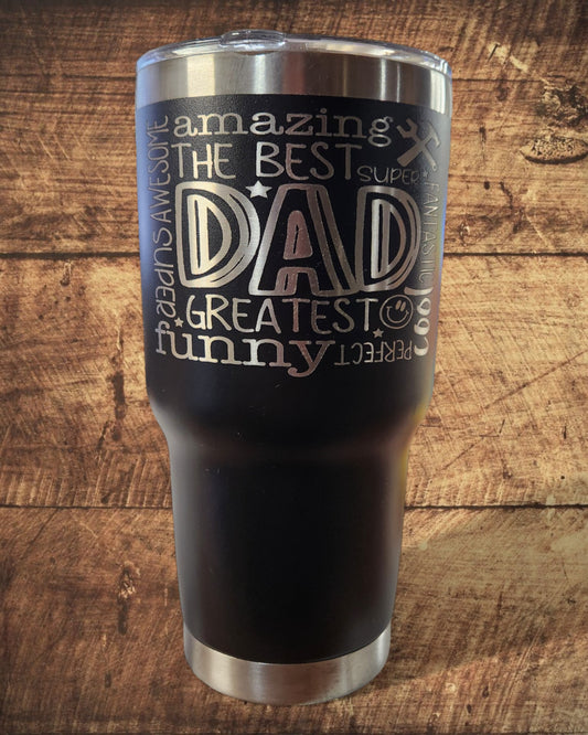 Black Father's Day Tumber - "Best Super Dad" (30 Oz.)