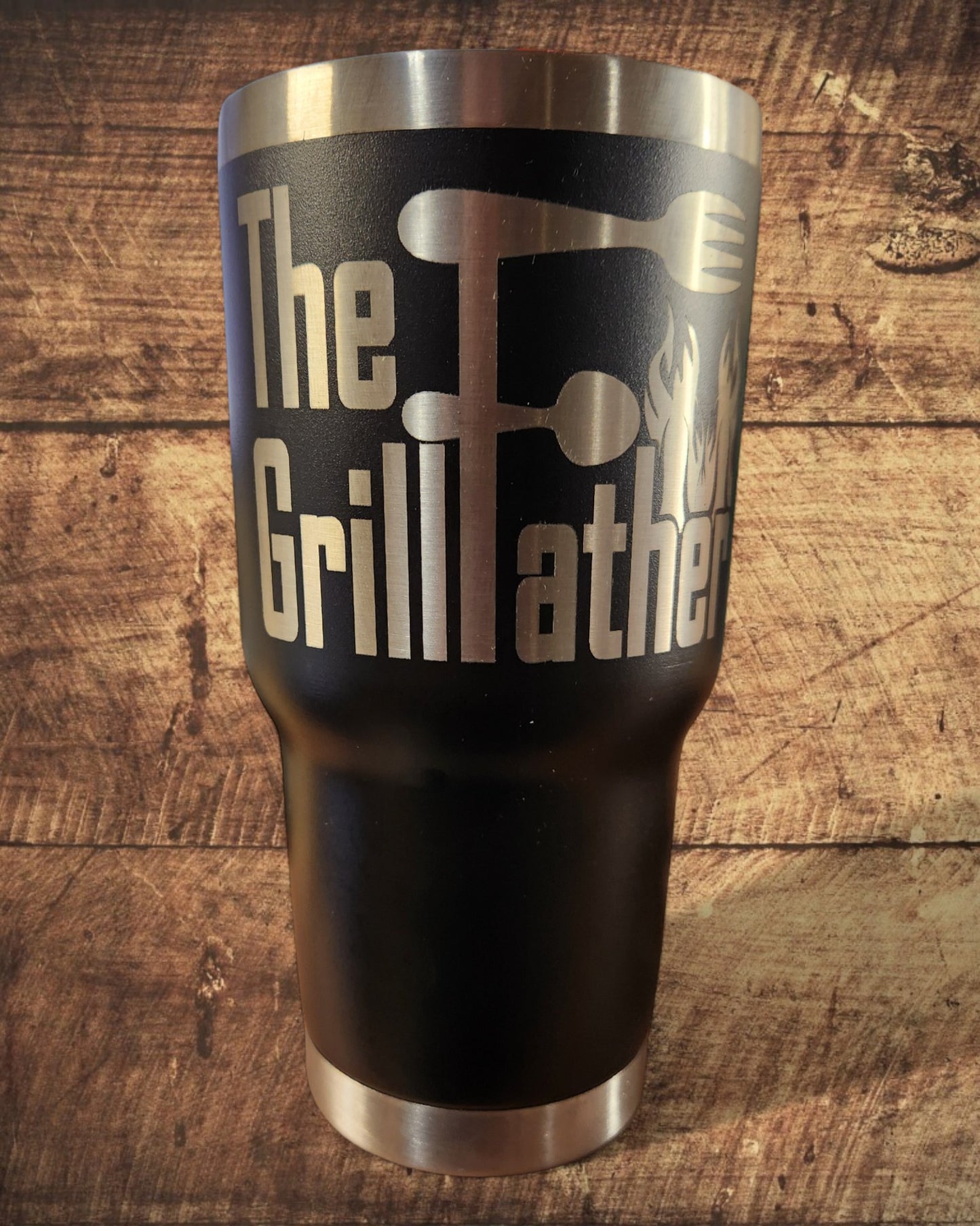 Black Father's Day Tumber - "The Grill Father" (30 Oz.)