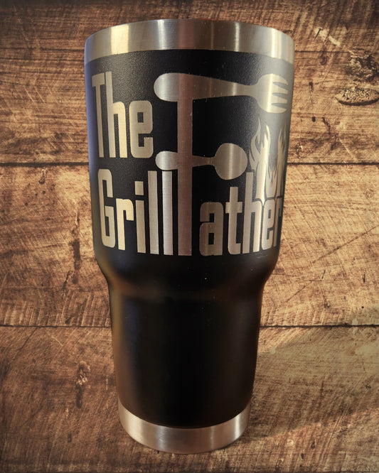 Black Father's Day Tumber - "The Grill Father" (30 Oz.)