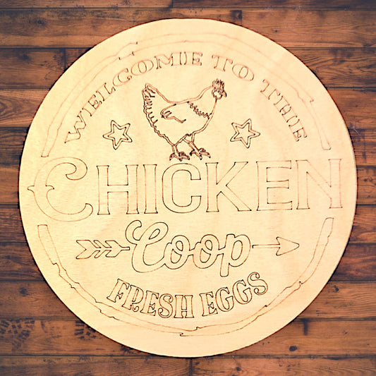 Welcome to the Chicken Coop Fresh Eggs Magnet