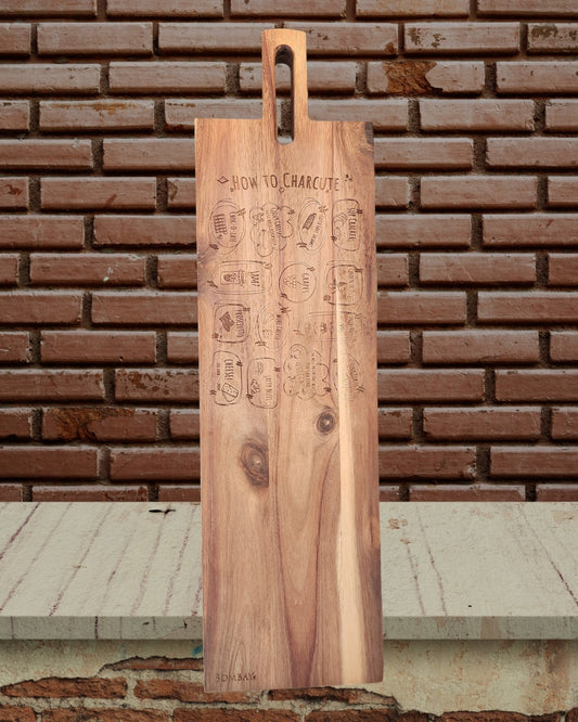 Long Acacia Wood Serving Board - How to Charcute
