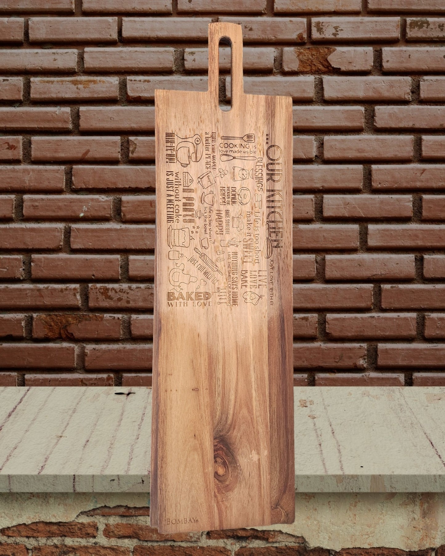 Long Acacia Wood Serving Board - Our Kitchen