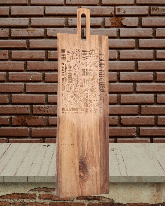 Long Acacia Wood Serving Board - Our Kitchen