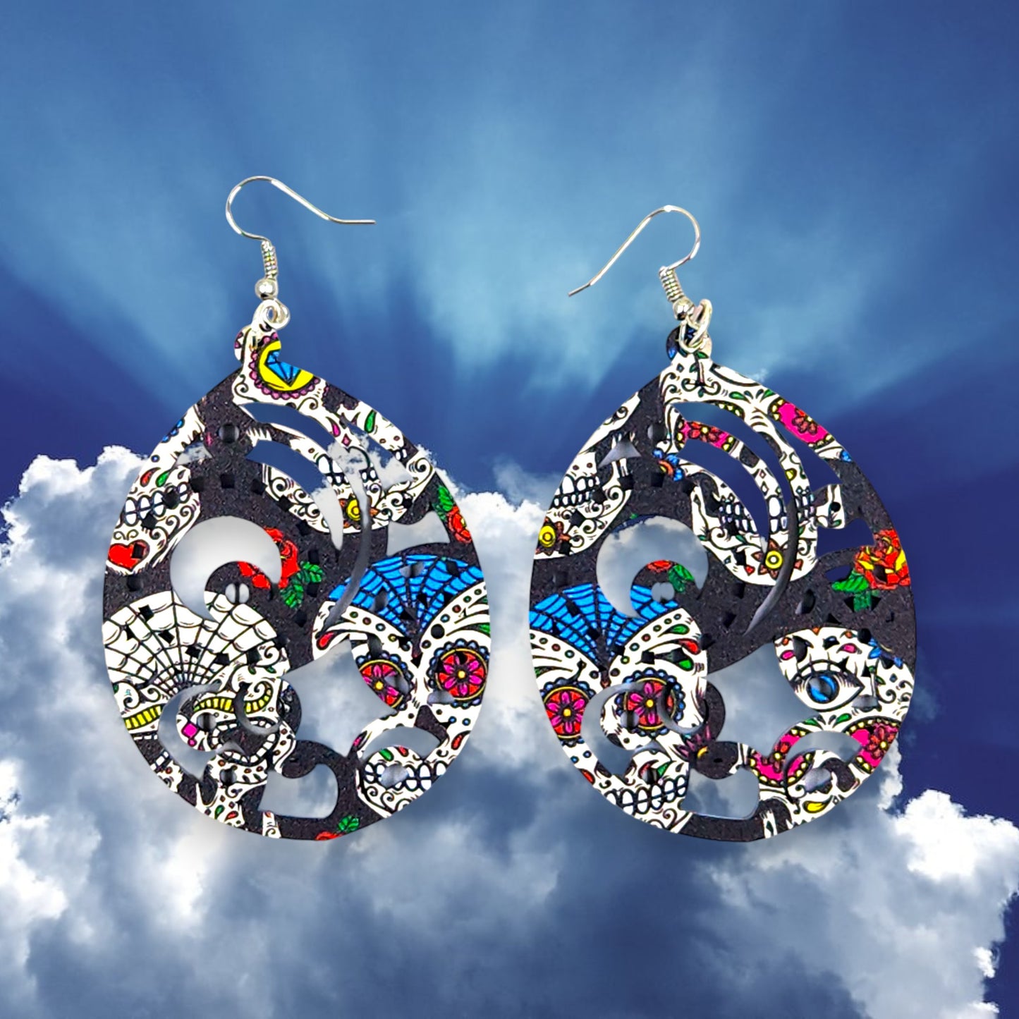 Sugar Skull Dangle Earrings