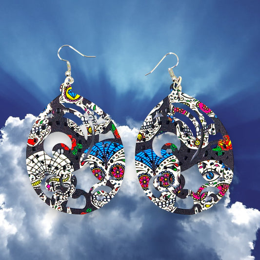 Sugar Skull Dangle Earrings