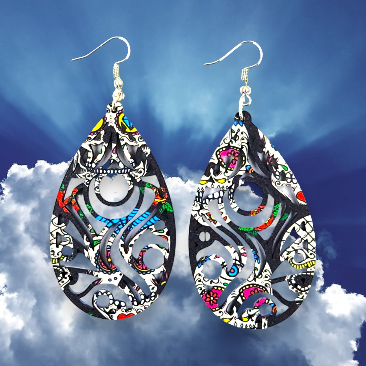 Sugar Skull Dangle Earrings