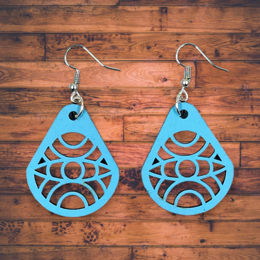 Blue Boho Dangle Earrings