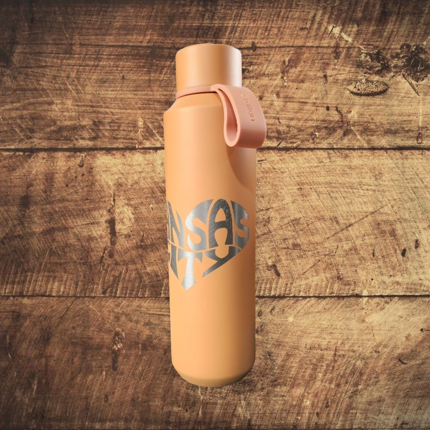 Orange Kansas City Heart Stainless-Steel Water Tumbler