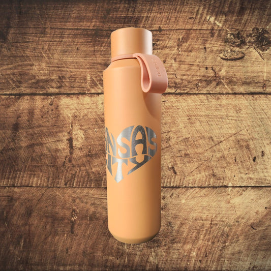 Orange Kansas City Heart Stainless-Steel Water Tumbler