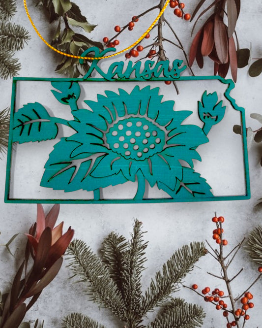 Large Kansas Christmas Ornament