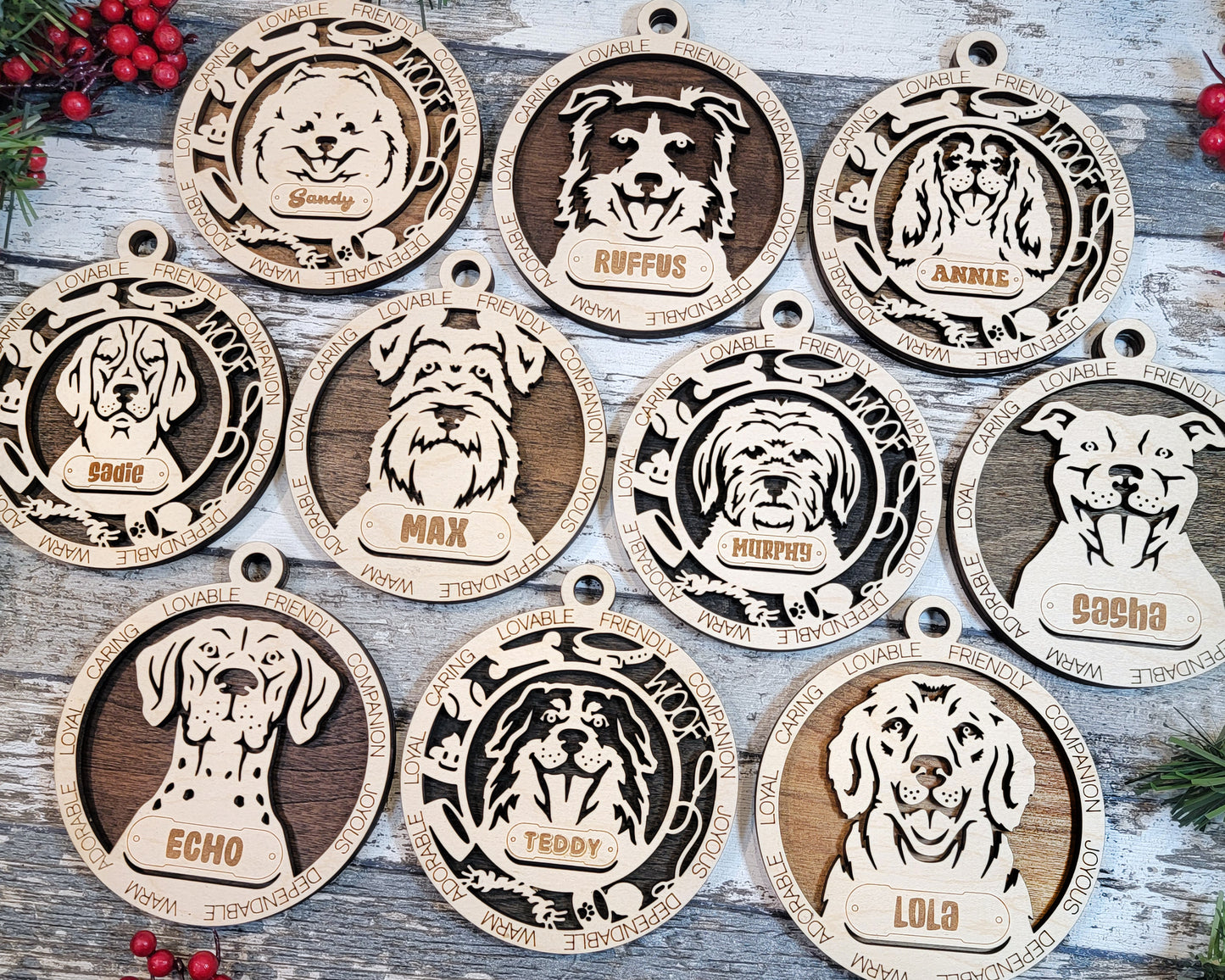 Adorable Dog Ornaments Pack 1