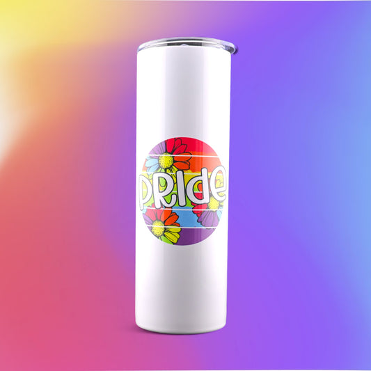 30 Oz "Pride Flower Circle" Stainless-Steel Tumbler